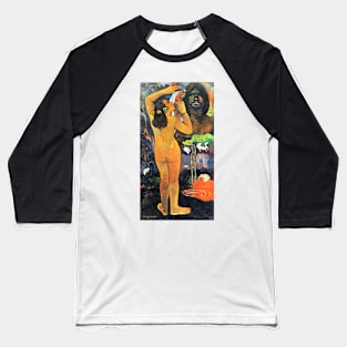 The Moon and the Earth (1893) by Paul Gauguin Baseball T-Shirt